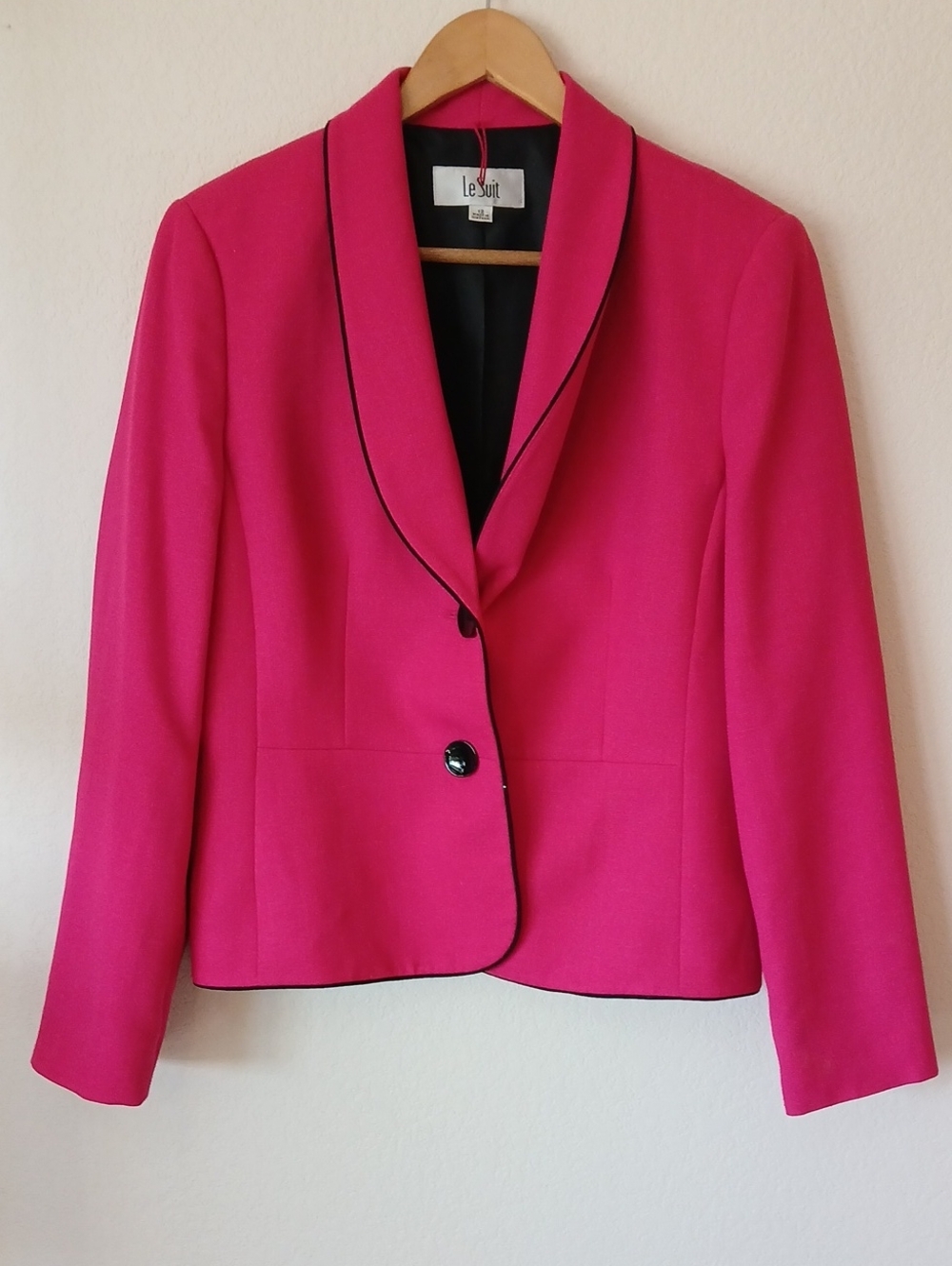 Vintage Le Suit Fuscia Pink Blazer Lined